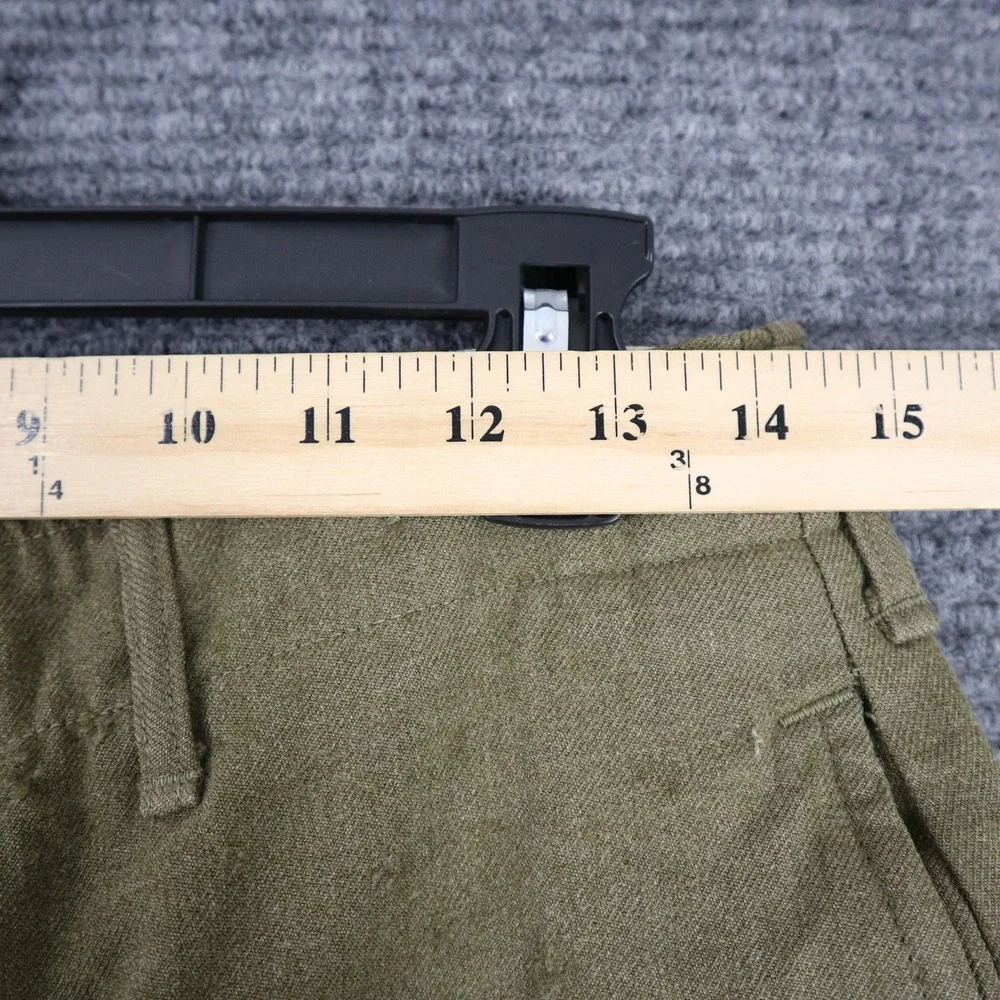 Vintage 1950s US Army Wool Field Trousers Mens 31 Olive Drab Button Fly Military